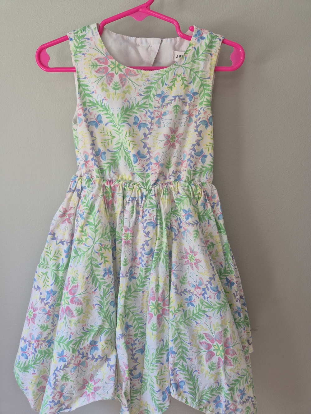 Artisan NY Toddler Girls Multicolor Pastel Floral Handkerchief Dress - Size 3T